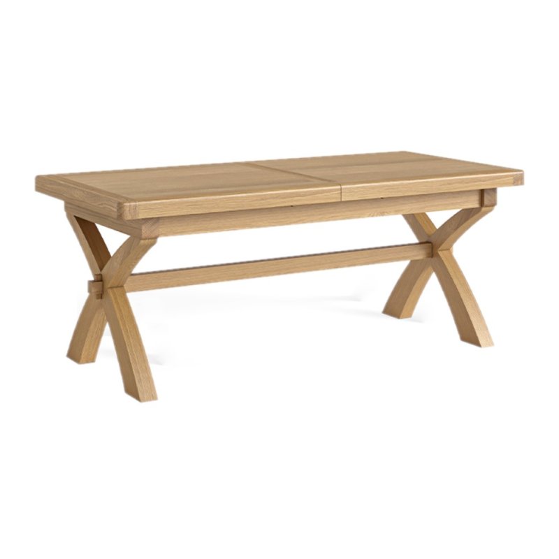 Casterton Cross Leg Extending Dining Table image of the table on a white background