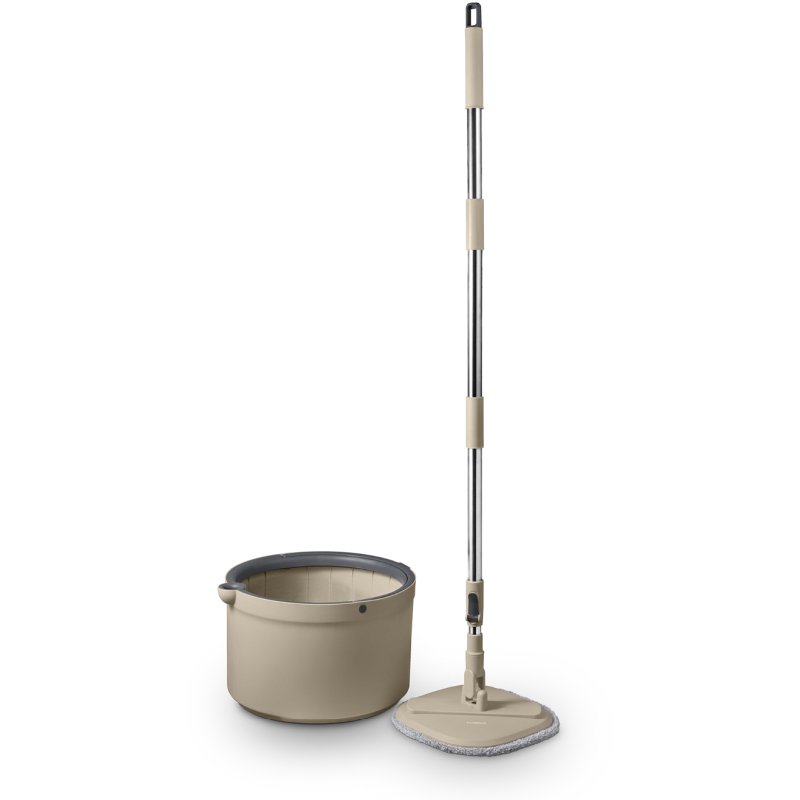 Tower Tower Duo Compact Spin Mop Latte & Grey