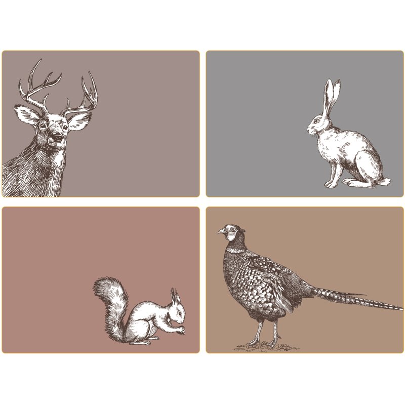 Tradestock Woodland Animals Cork Backed Placemats