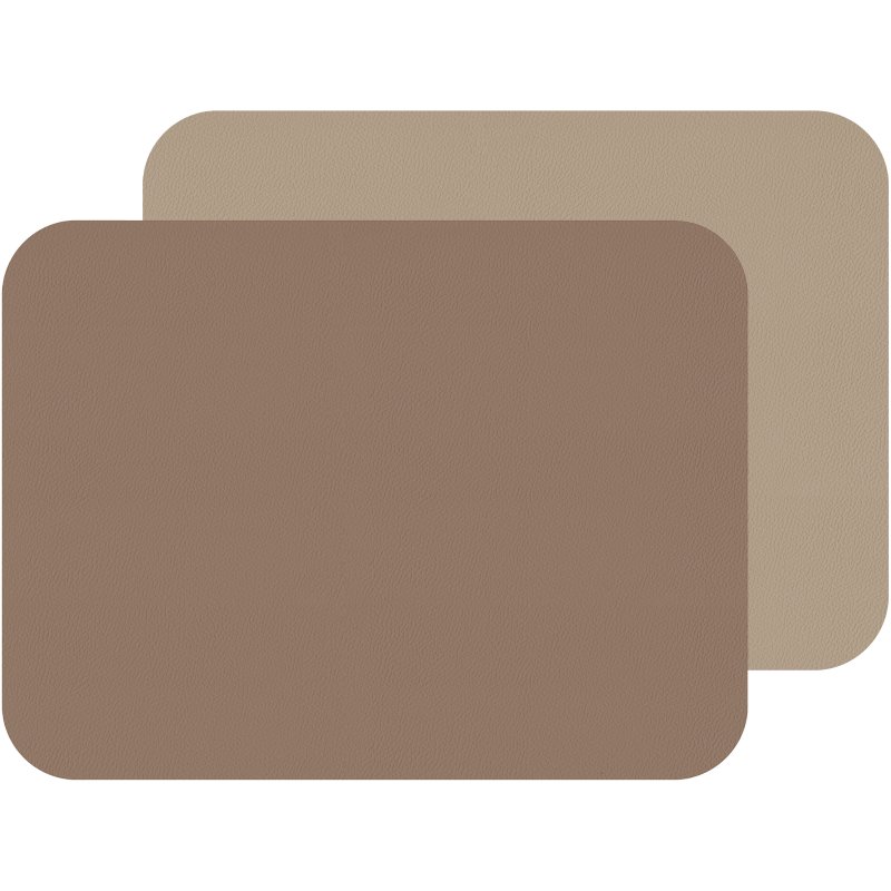 Tradestock Taupe Sandstone Flexi Faux Leather Placemats Set Of 2