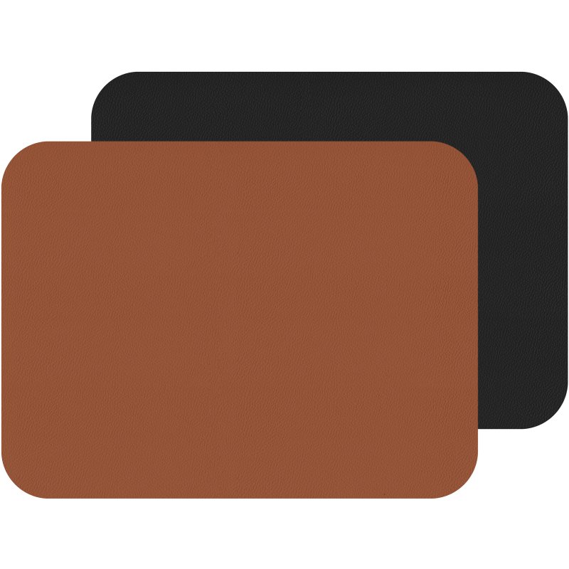 Tradestock Rust Black Flexi Faux Leather Placemats Set Of 2