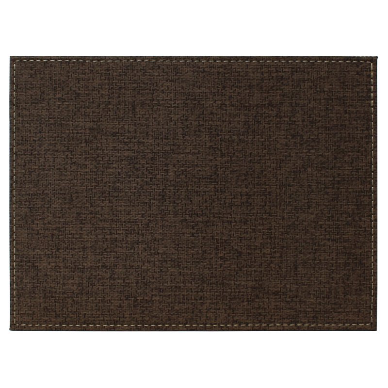 Tradestock Brown Textured Faux Leather Placemats Set Of 4