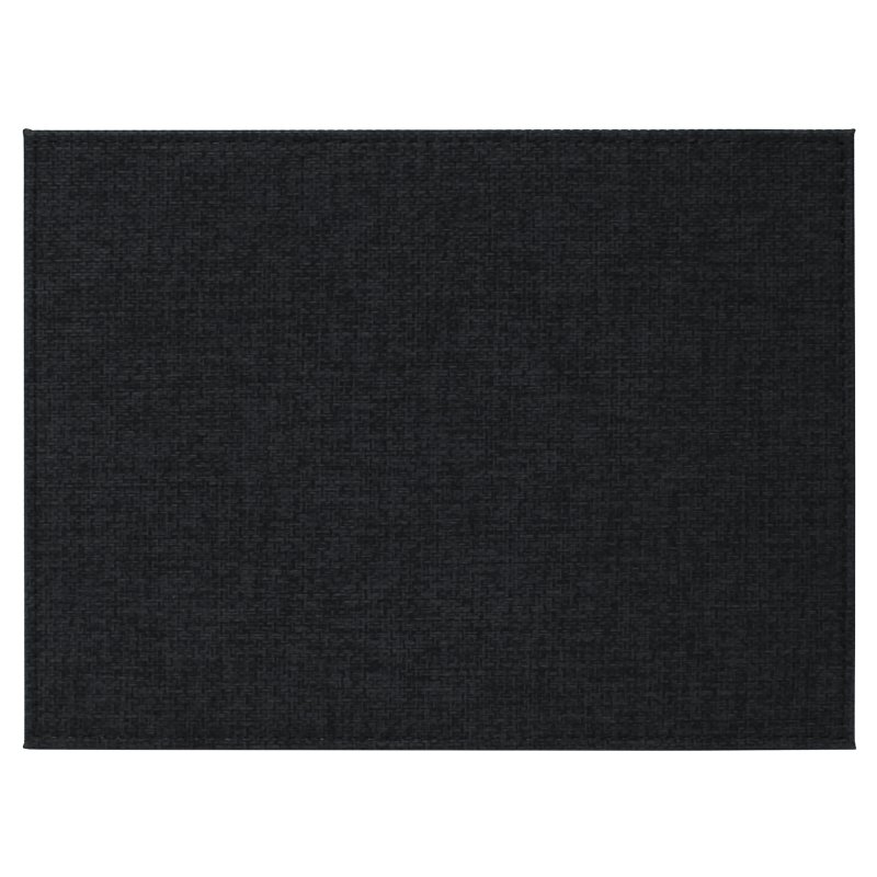 Tradestock Black Textured Faux Leather Placemats Set Of 4