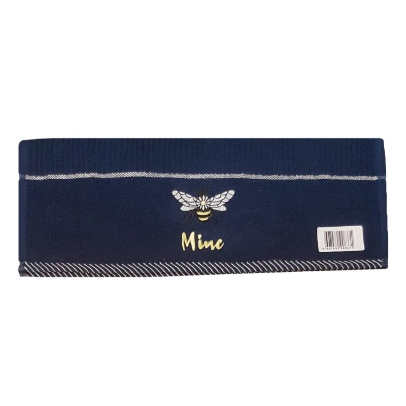 Bee Mine Midnight Blue Kitchen Towel