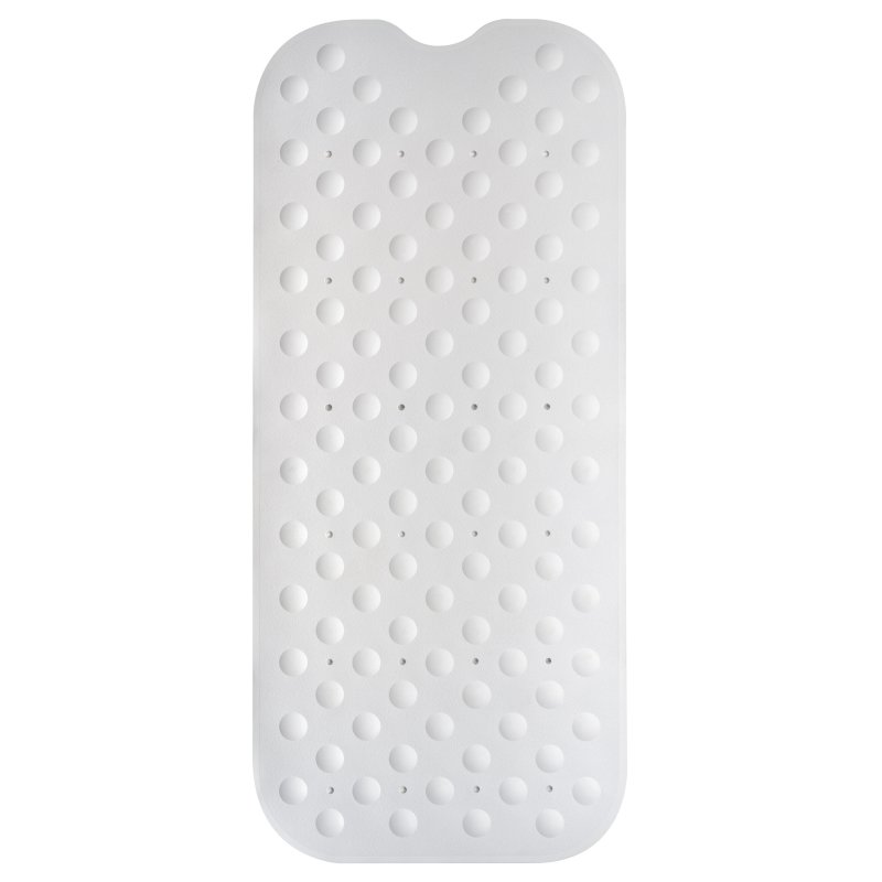 Showerdrape Orbit White Extra Long Anti Slip Bath Mat