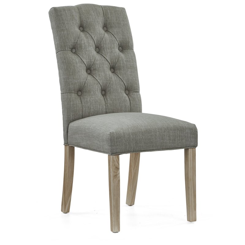 Thornham Chelsea Chair In Grey angled image of the chair on a white background