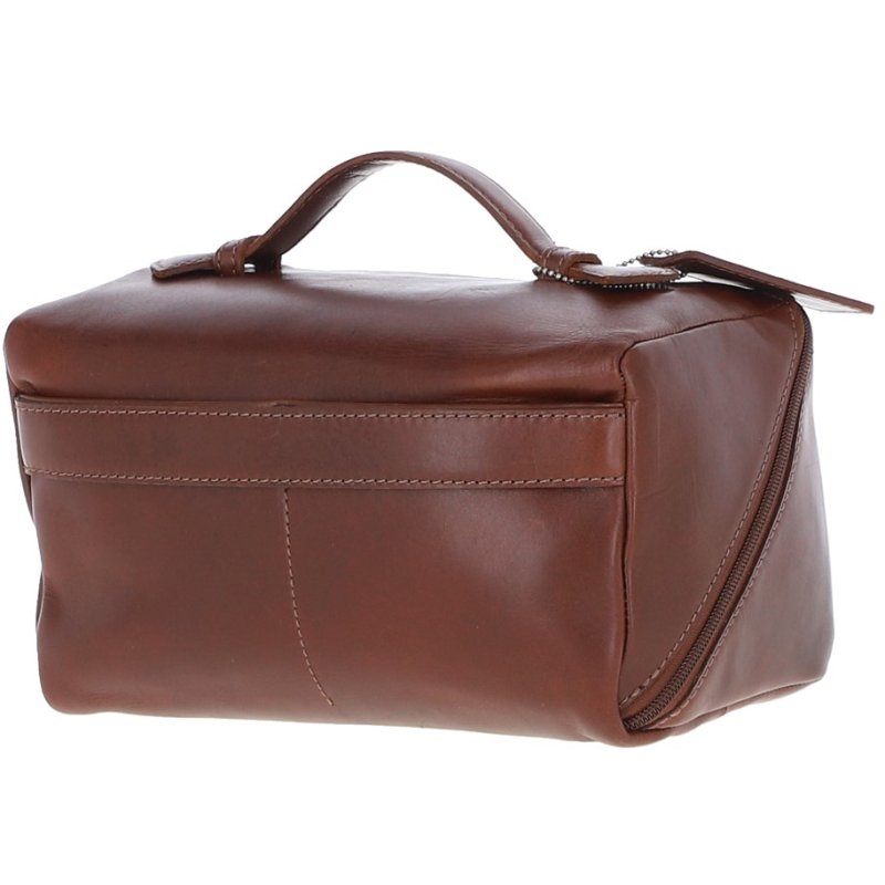 Chestnut Leather Wash Bag