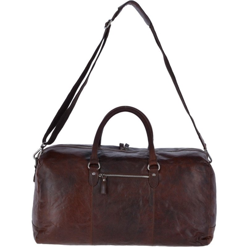 Brandy Mens Leather Holdall front