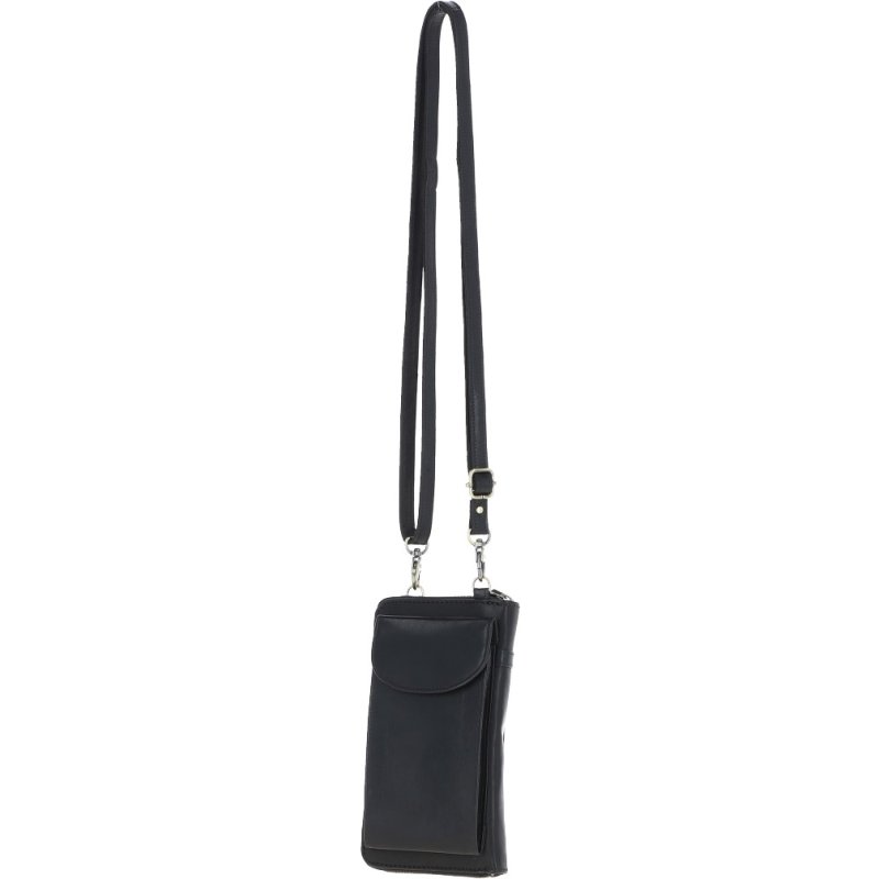 Black Leather Strap Purse