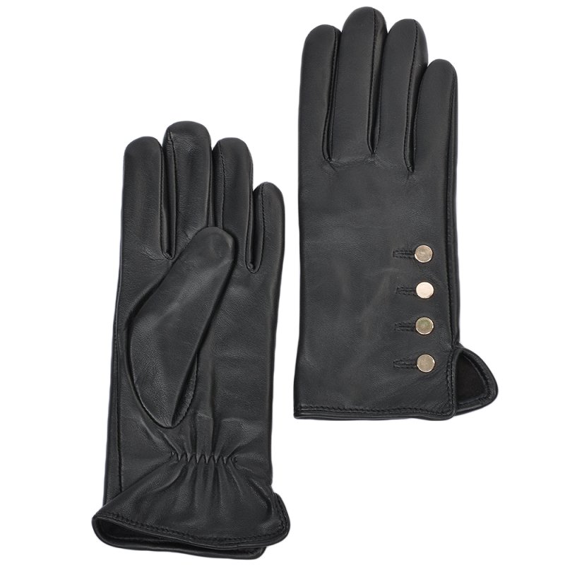 Ladies Black Leather Gloves