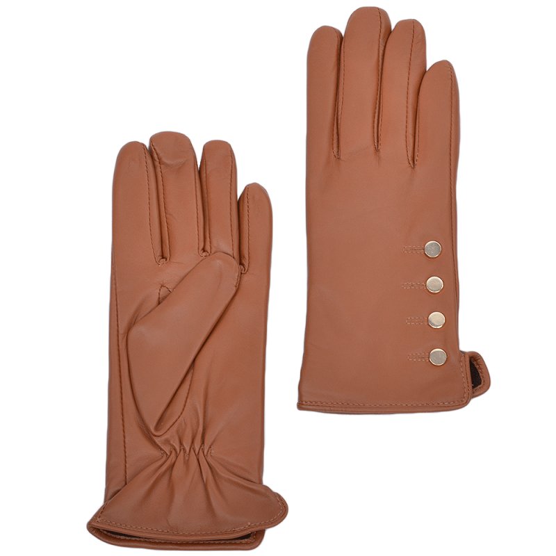 Ladies Tan Leather Gloves