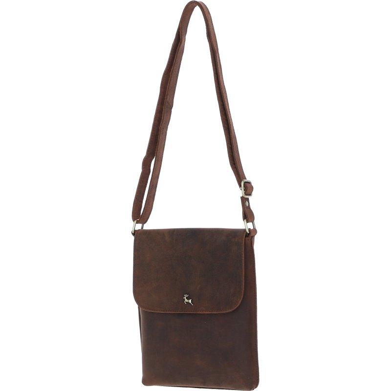 Brown Flap Top Shoulder Bag