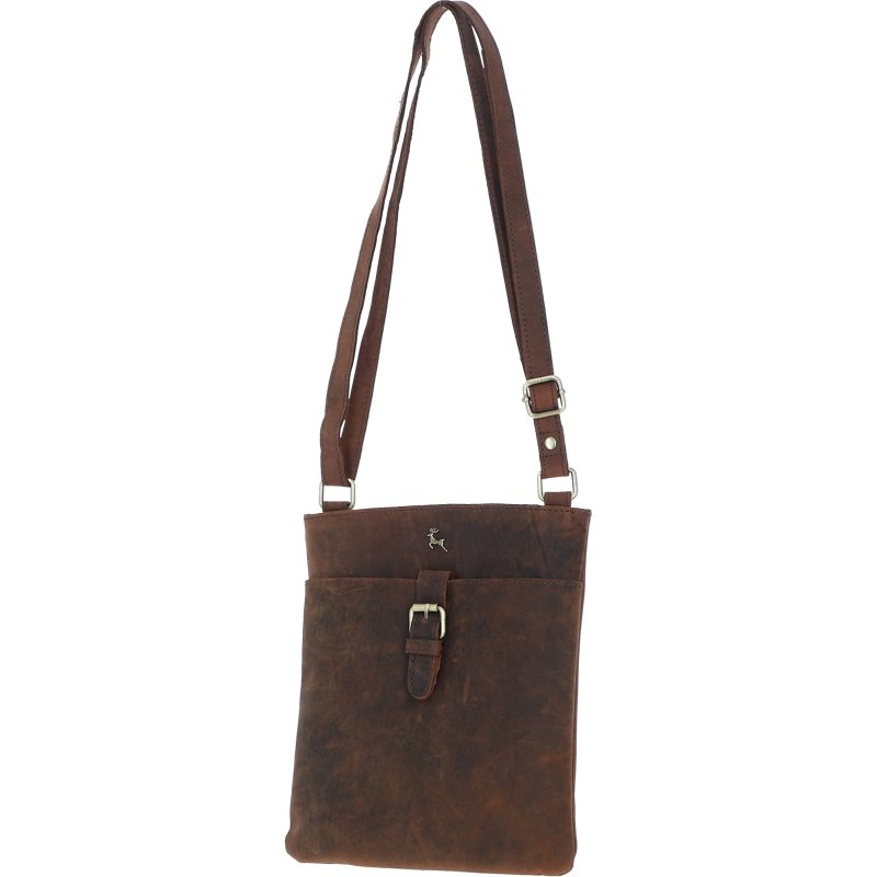 Brown Buckle Detail Shoulder Bag