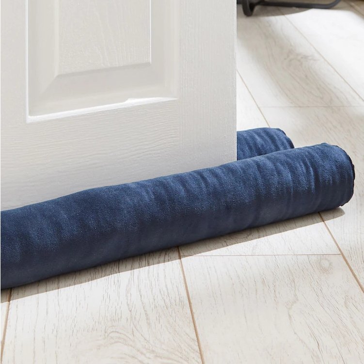 Catherine Lansfield Navy Double Sided Draught Excluder