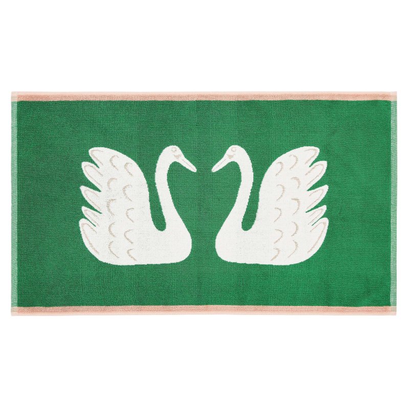 Scion Swim Swam Swan Bath Mat Mint Leaf