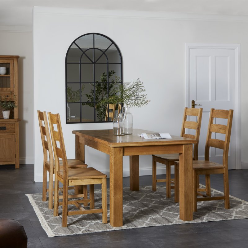 Chester Compact Extending Dining Table with 4 Chairs