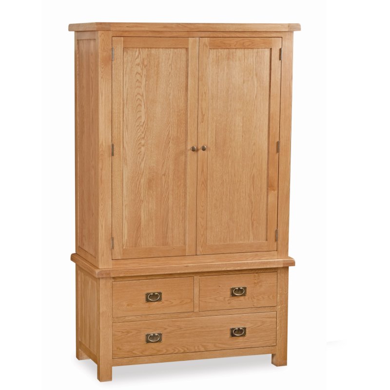 Chester 3 Drawer Gents Wardrobe on a white background