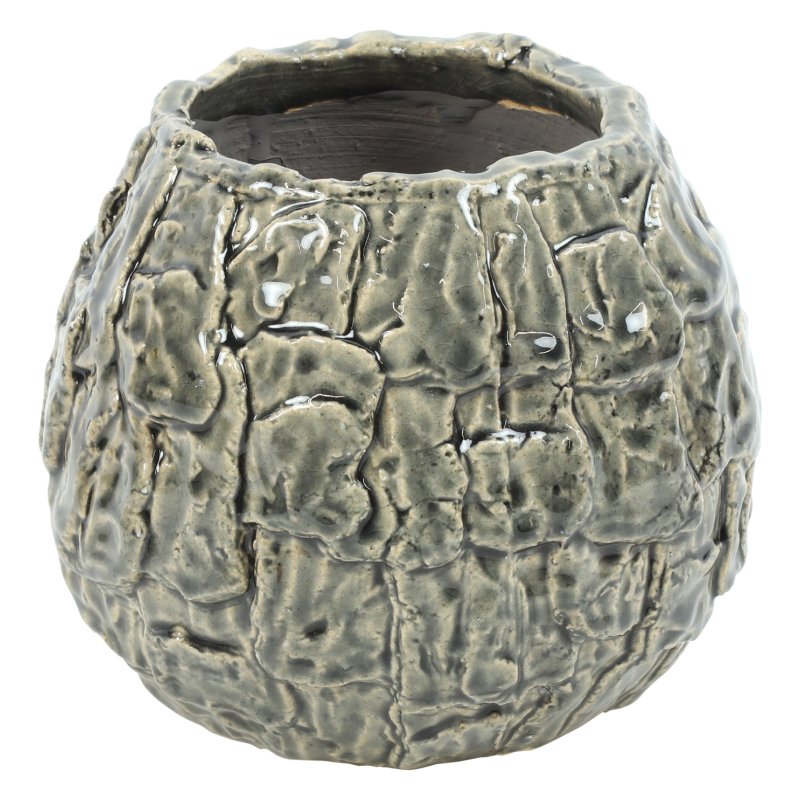 Felicitas Small Round Grey Flowerpot