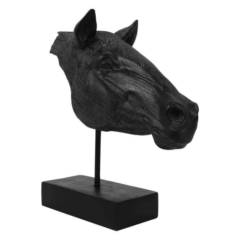 Galid Small Black Horse Head Ornament