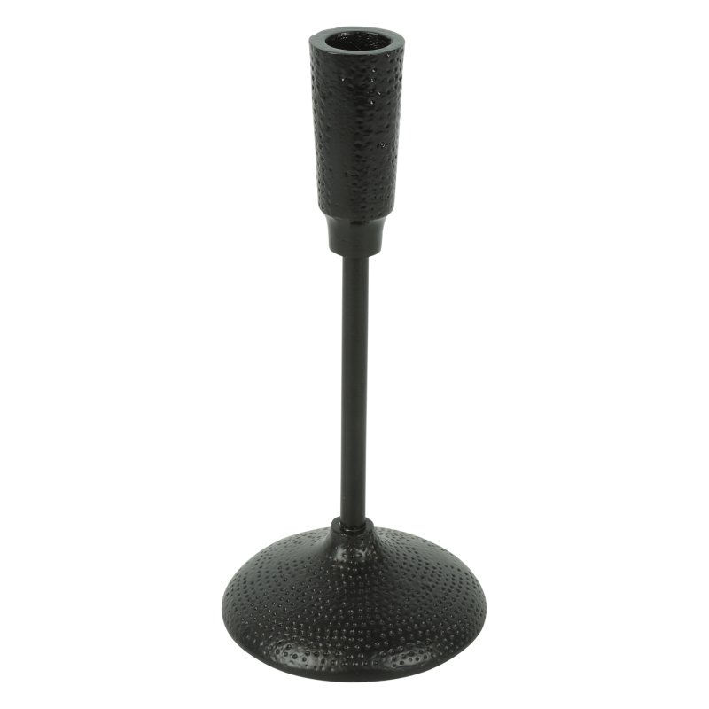 Derex Round Black Candle Holder small