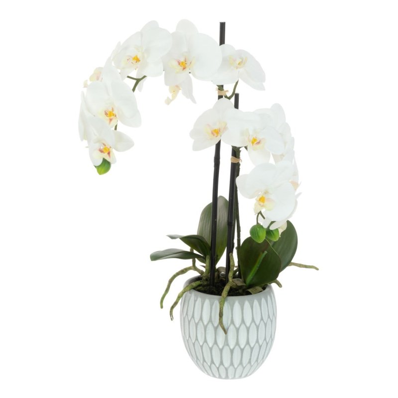 Floralsilk 2 Orchid In Geo Pot 48cm