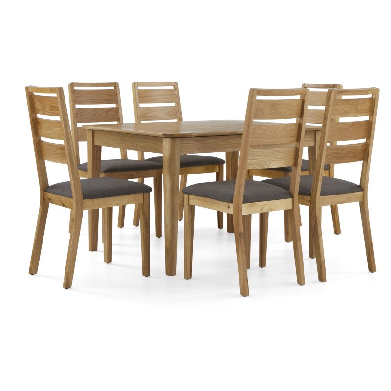 Sand Banks Small Extending Dining Table And 6 Ladderback Chairs on a white background