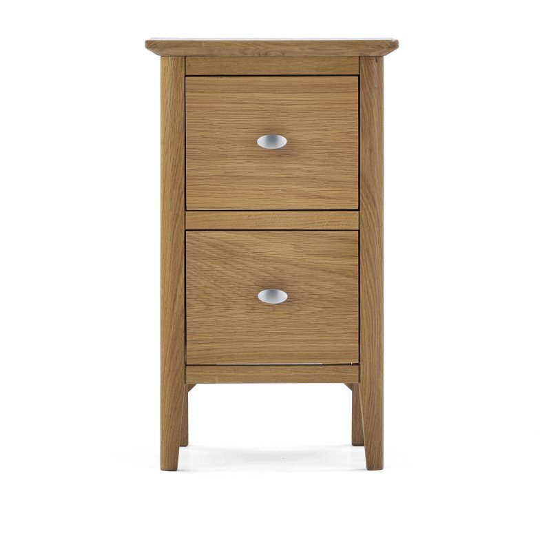 Sand Banks Narrow 2 Drawer Bedside Table on a white background