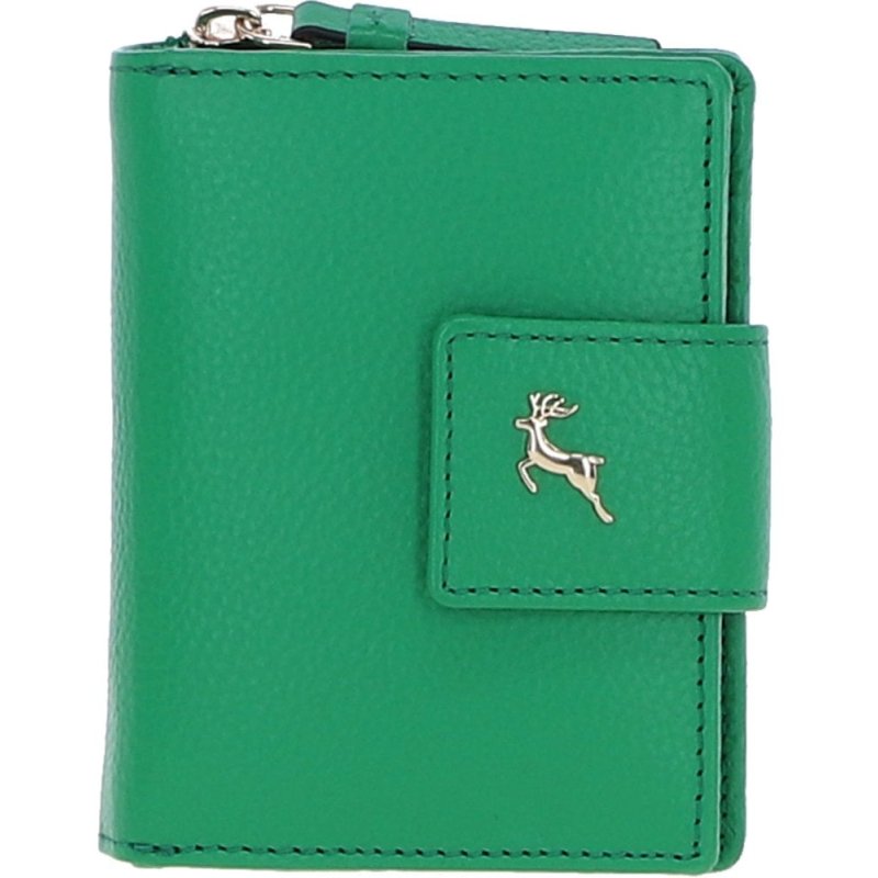 Ashwood Leather Green RFID Secure Purse front