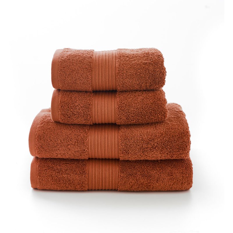 Deyongs Bliss Pima Copper Towels on white