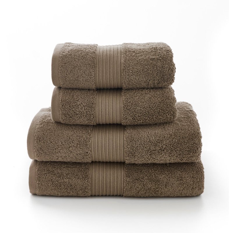 Deyongs Bliss Pima Walnut Towels on white