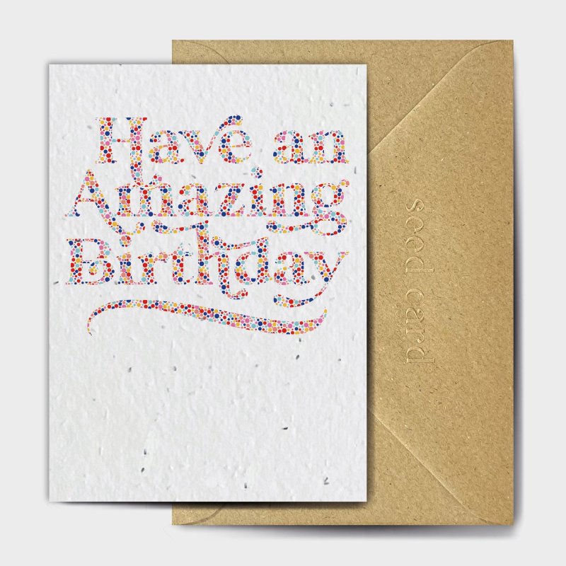 The Seed Card Company Amazing Birthdots Card