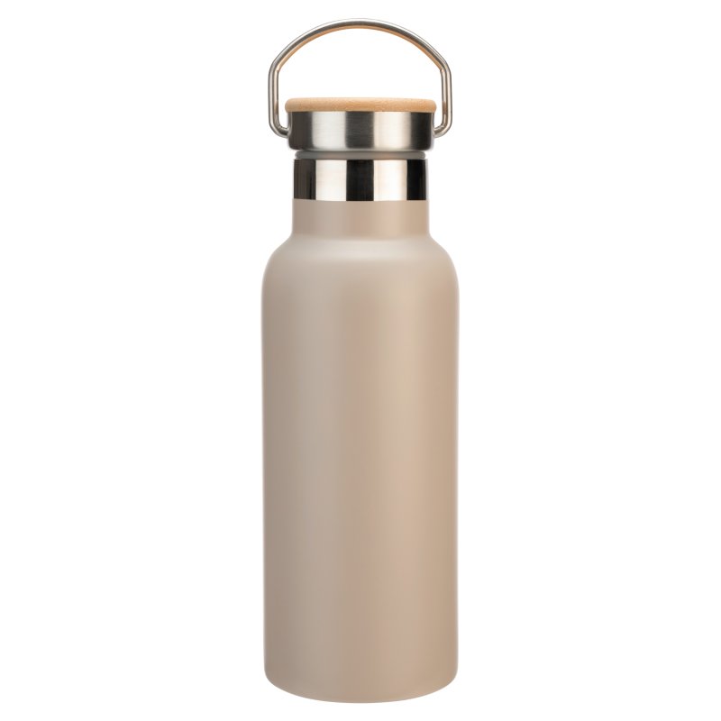 &Again Double Wall Bottle With Bamboo Lid Putty 500ml