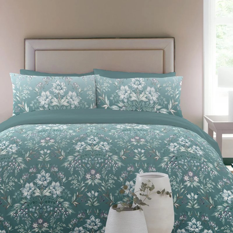 Appletree Elwood Teal Velvet Duvet Cover Set