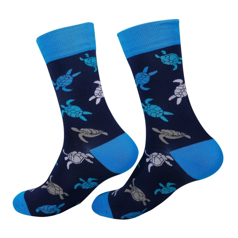 Eco Chic Navy Turtle Eco-Friendly Bamboo Socks