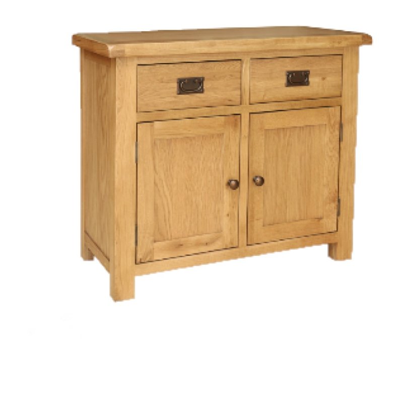 Norfolk Oak Editions 2 Door 2 Drawer Sideboard on a white background