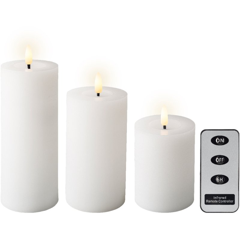 Kaemingk Kaemingk Pack of 3 Remote Controlled Warm White LED Candles