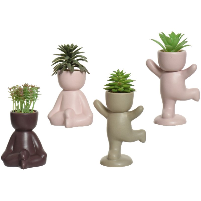 Kaemingk Kaemingk Faux Succulent in Figure Pot