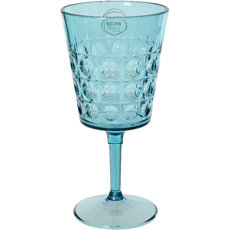 Kaemingk Kaemingk Blue Plastic Ball Pattern Wine Glass