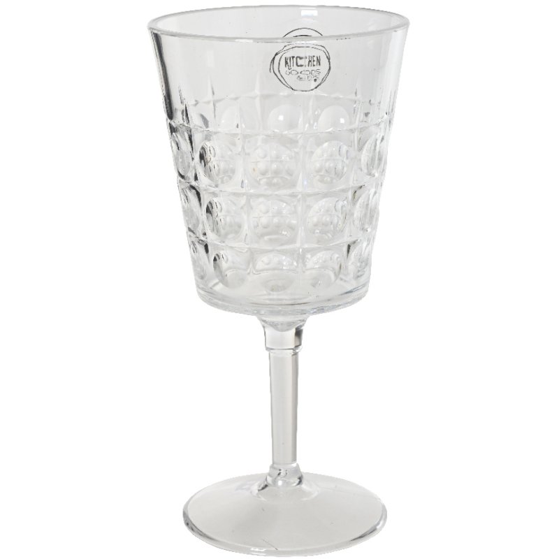 Kaemingk Kaemingk Transparent Plastic Ball Pattern Wine Glass