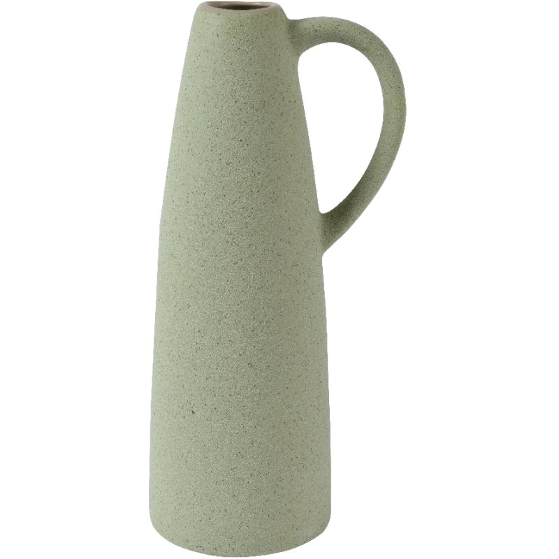 Kaemingk Kaemingk Matte Green Speckled Stoneware Vase