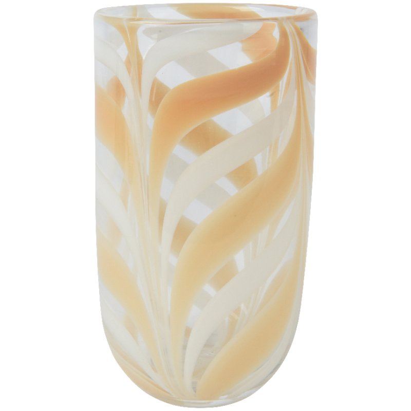 Kaemingk Kaemingk Solid Colour Patterned Glass Vase