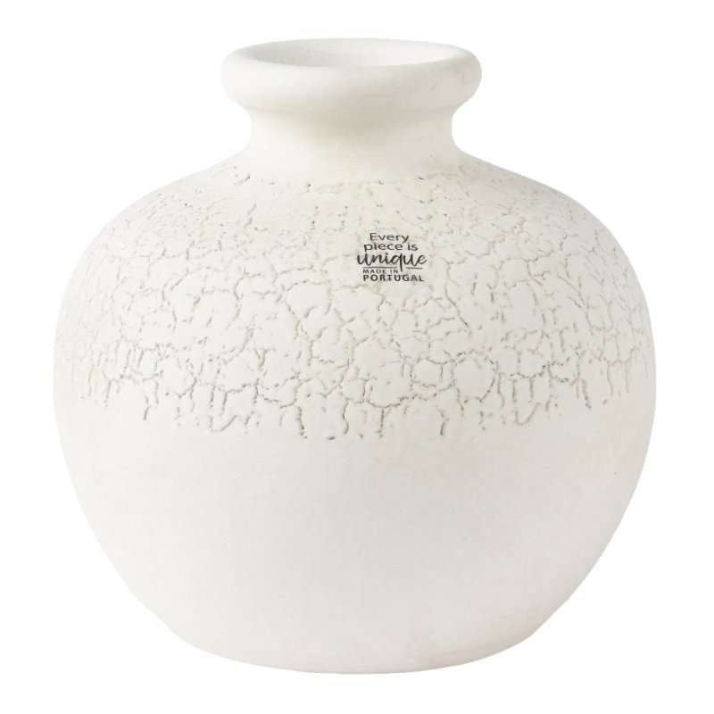 Kaemingk Kaemingk White Terracotta Textured Clay Vase