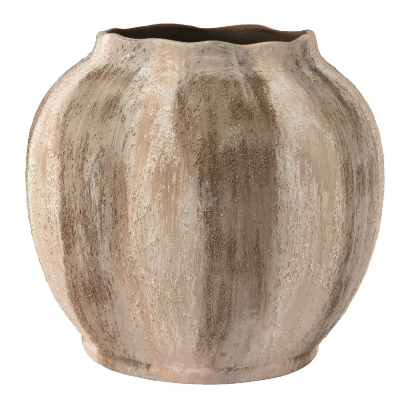 Kaemingk Kaemingk Textured Beige and Cream Vase