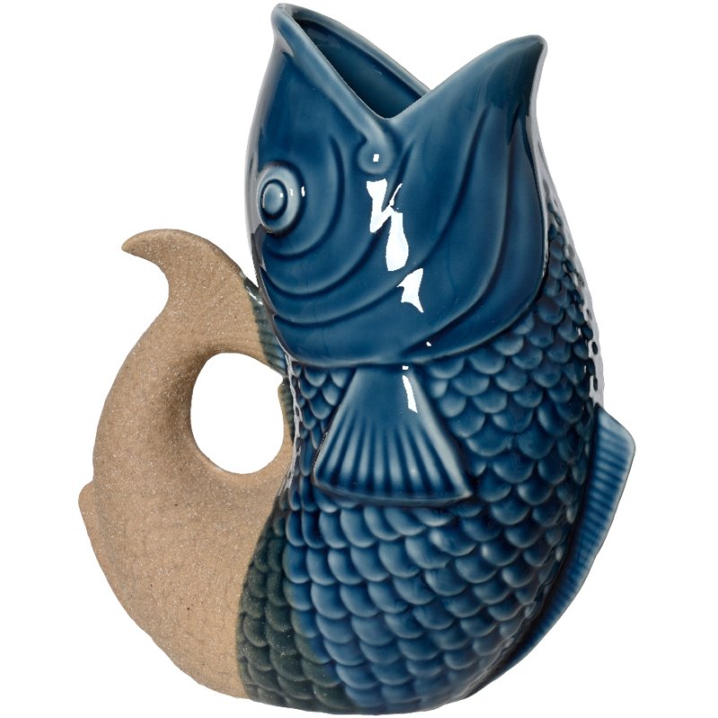 Kaemingk Kaemingk Two Tone Porcelain Fish Vase