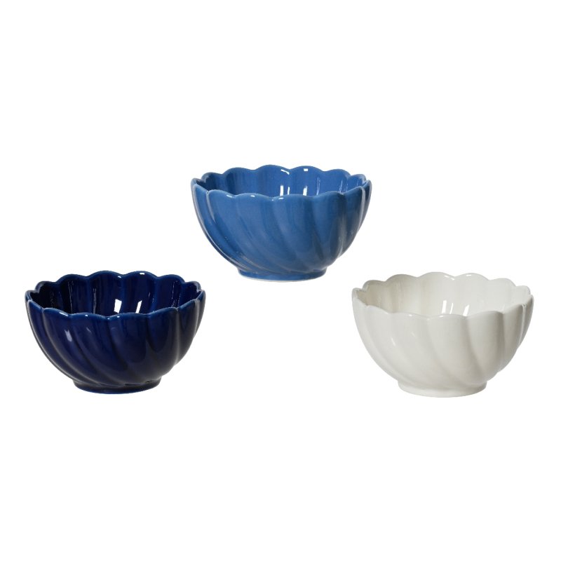 Kaemingk Kaemingk Set of 3 Stoneware Tapas Bowls