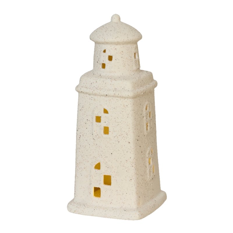 Kaemingk Kaemingk Sand Porcelain Lighthouse Ornament