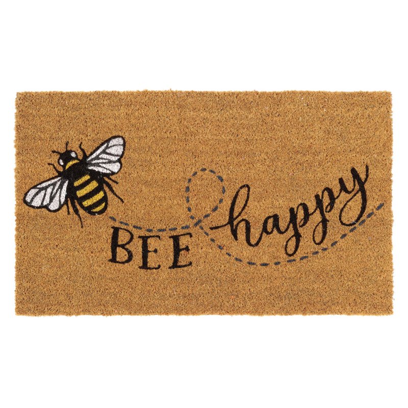 Hug Rug My Mat Printed Coir Bee Happy 45x75cm