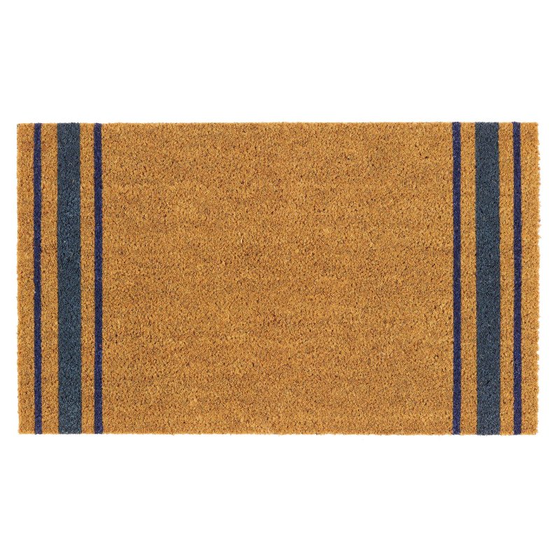 Hug Rug My Mat Coir Navy Border Stripe 45x75cm