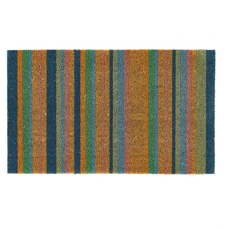 Hug Rug My Mat Printed Coir Blues Stripe 45x75cm