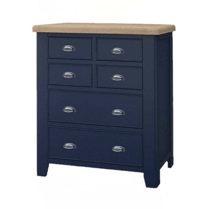 Heritage Editions Blue 2 Over 4 Chest Of Drawers on a white background